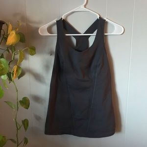 Lululemon Gray Racerback Sccop Neck Tank Top